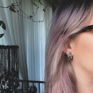 The Garnet Protection Earrings