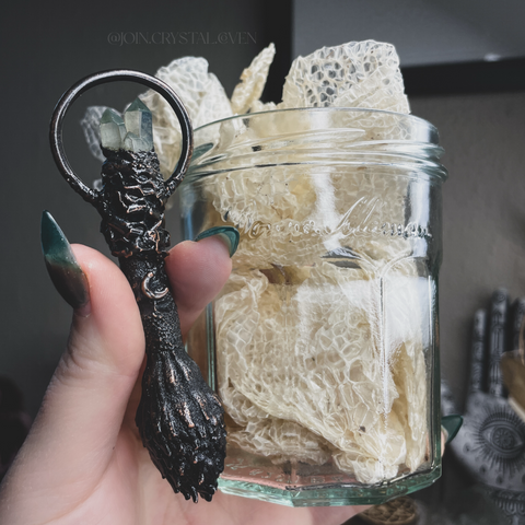 The Healing Snakeskin Besom Talisman