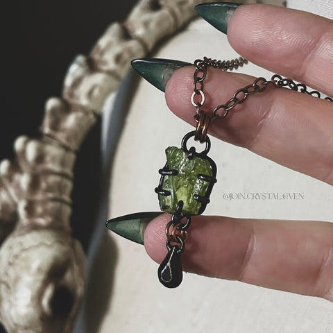 The Raw Peridot Transformation Talisman