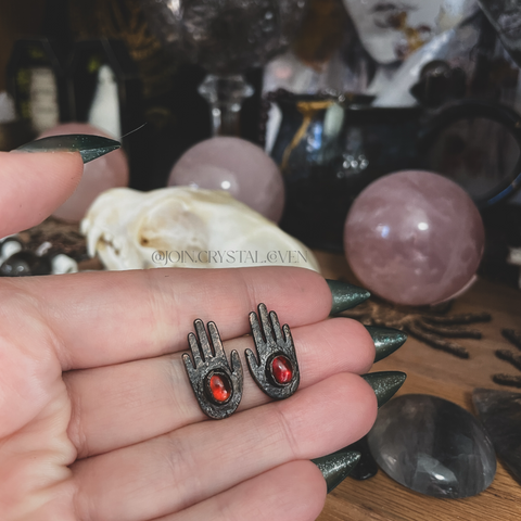 The Garnet Protection Earrings