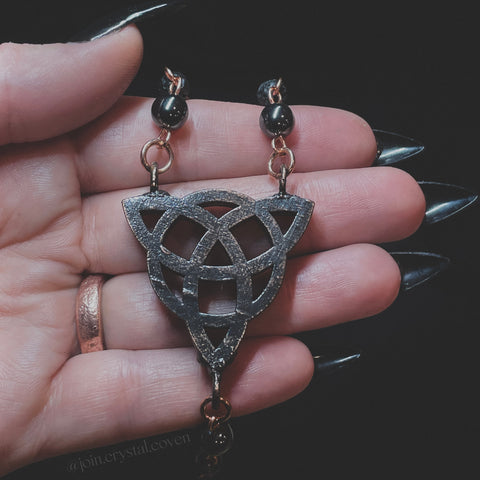 The Triquetra Void Witch’s Rosary Talisman