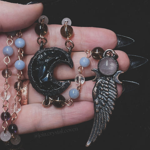 The Angelite Witch’s Rosary Talisman