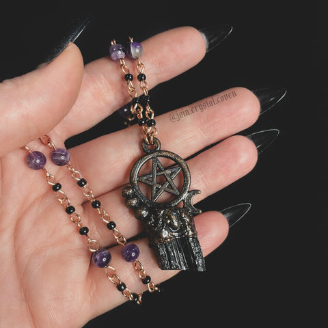The Black Tourmaline and Amethyst Pentacle Talisman