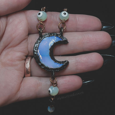 The Opalite Evil Eye Witch’s Rosary Talisman