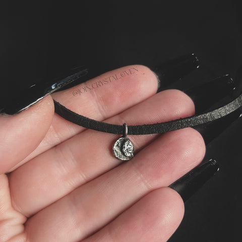 The Crescent Moon Choker in Sterling Silver