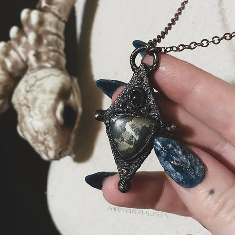 The Black Agate and Pyrite Shield Talisman