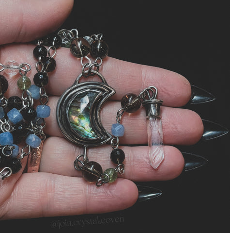 The Sterling Silver Abalone Witch’s Rosary Talisman