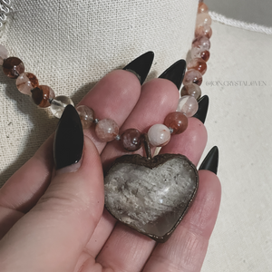 The Lodolite and Fire Quartz Heart of the Witch Talisman