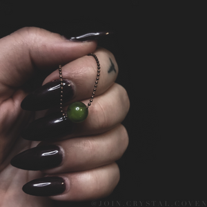 Jade Crystal Ball Necklace