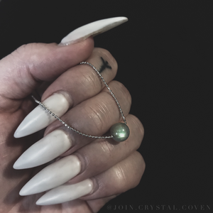 Labradorite Crystal Ball Necklace